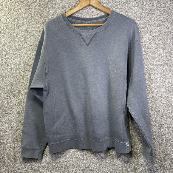 Russell Athletic Other - Vintage 90s Russell Athletic Sweatshirt Mens L Gray Fleece Crewneck Pullover